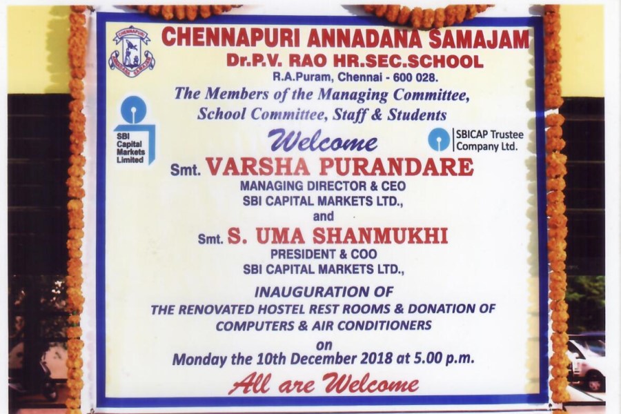 Renovation of Hostel Restrooms & Donation of Computers & Air conditioners 